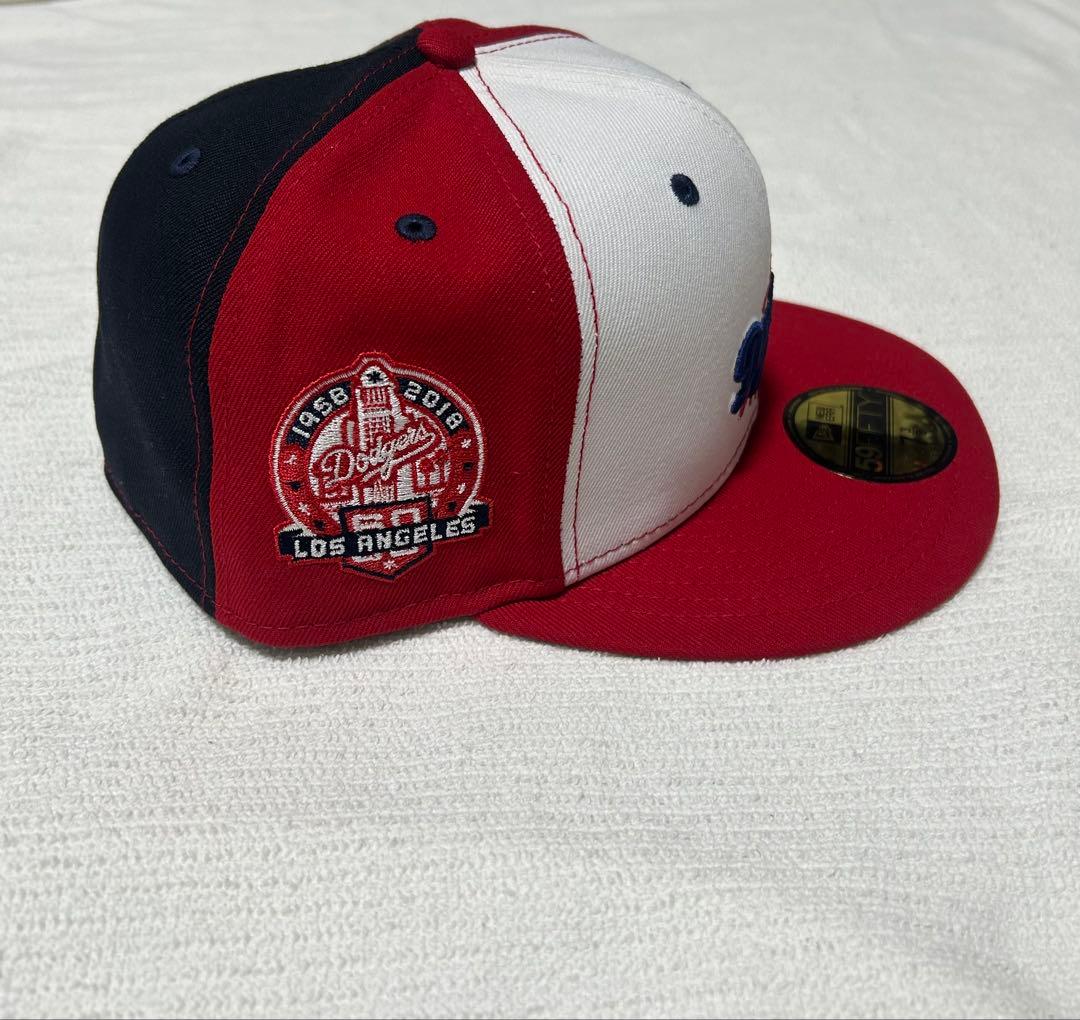 海外別注　New Era 59FIFTY ドジャース100周年 7 3/8 赤