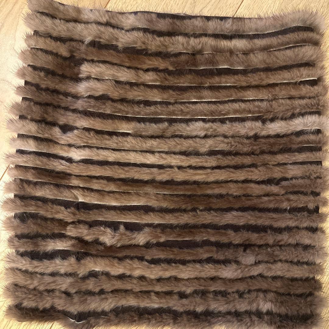 ルイヴィトン　ネックウォーマー　ブラウン　ファー　スヌード　ミンク M74728
