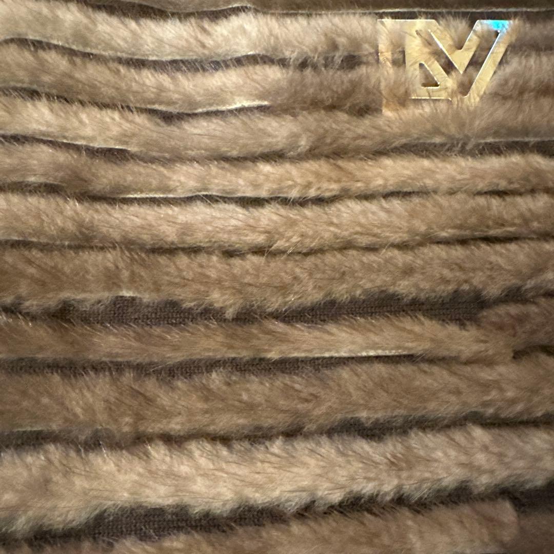 ルイヴィトン　ネックウォーマー　ブラウン　ファー　スヌード　ミンク M74728