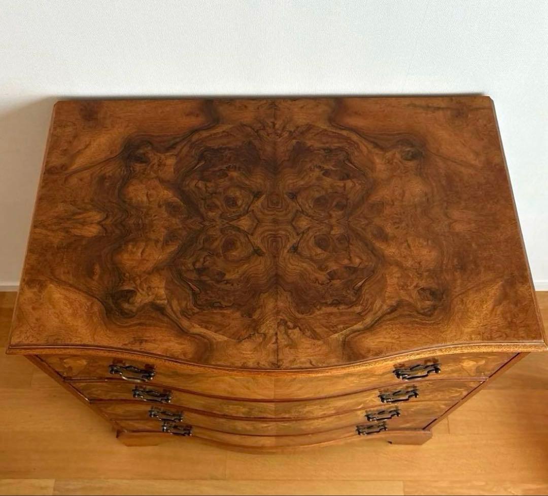 英国アンティーク　ウォールナット チェスト ドロワーズ 4段　イギリス