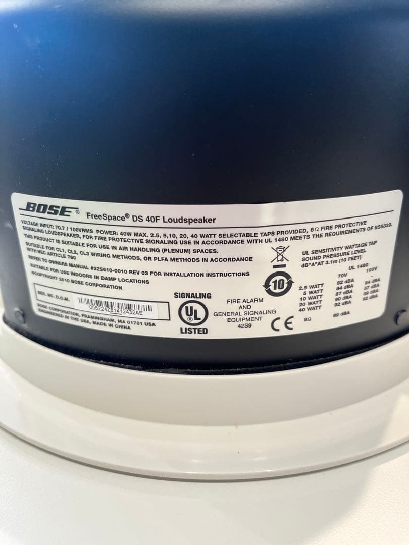 BOSE　DS40F ホワイト　天井埋め込みスピーカー 2台セット①