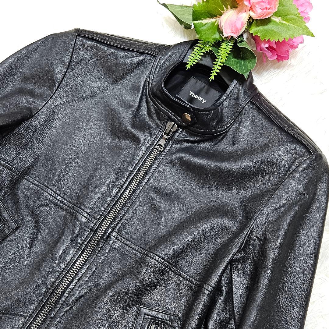 セオリー　ライダースジャケット　シングル　ラムレザー　BAVEWICK.L　S