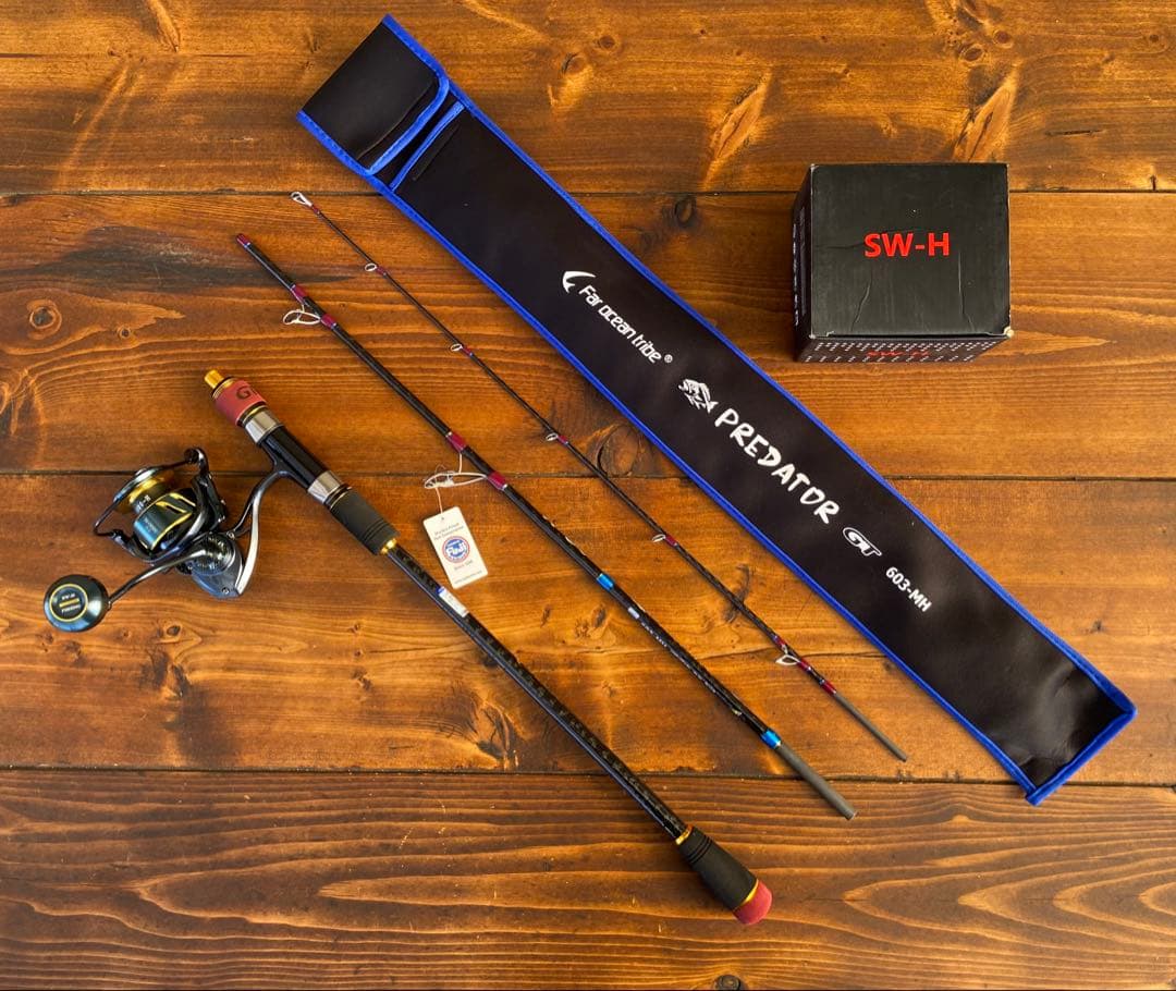 釣り竿セット　ジギングロッド　スピニングパックロッド　Fujiガイド タイラバ