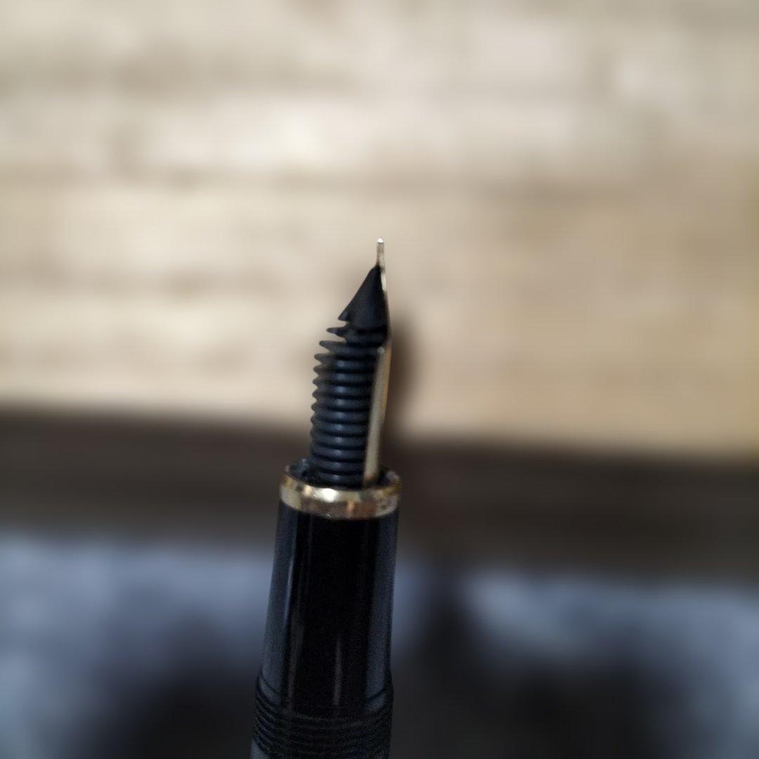 14K SAILOR 黒色プラスチック万年筆 金色装飾