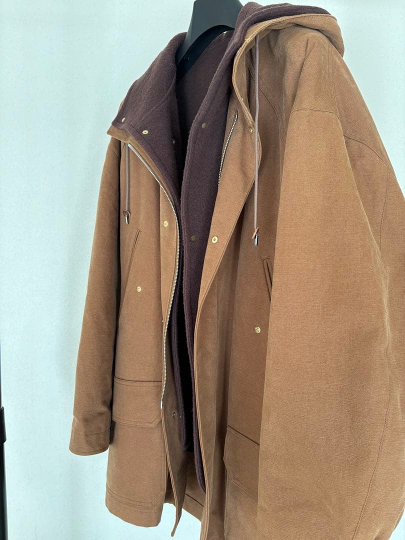 AURALEE 　WASHED HEAVY CANVAS LINER COAT