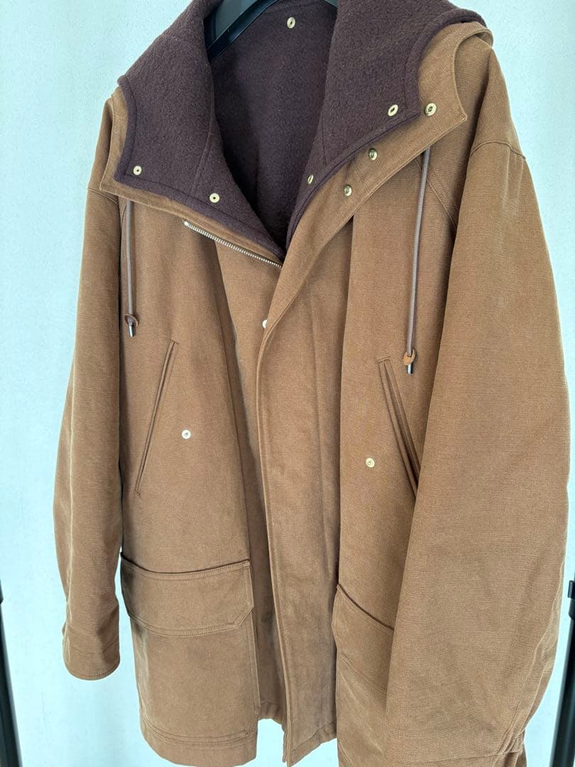 AURALEE 　WASHED HEAVY CANVAS LINER COAT
