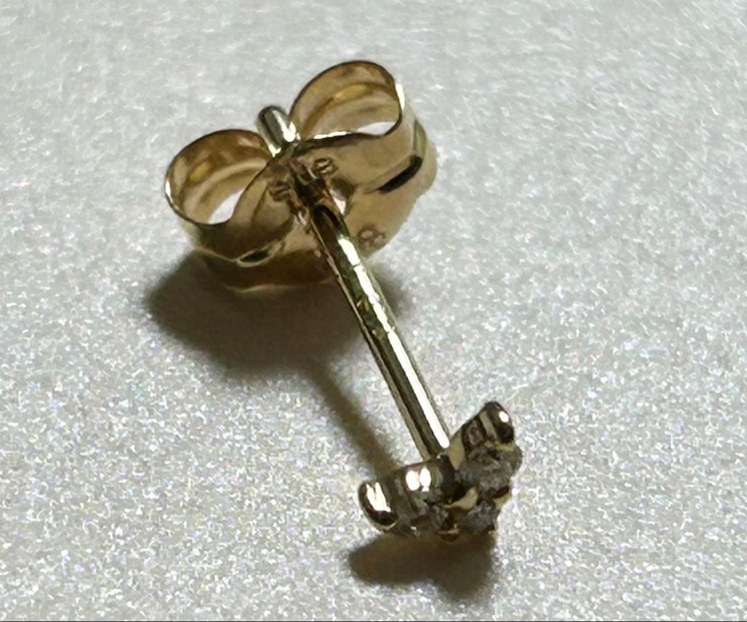 【新品】ete K18YG ダイヤモンド ピアス 片耳