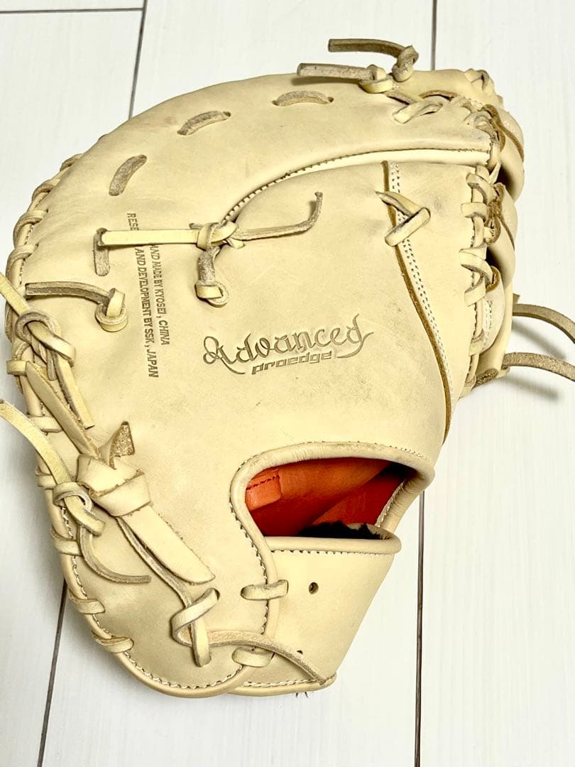 【美品】SSK プロエッジ　軟式　ファースミット　キャメル