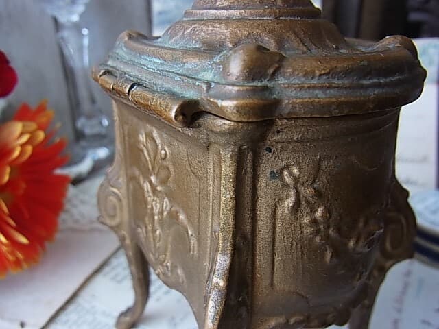 フランス ヴィンテージ 装飾ジュエリーボックス ブロンズ製