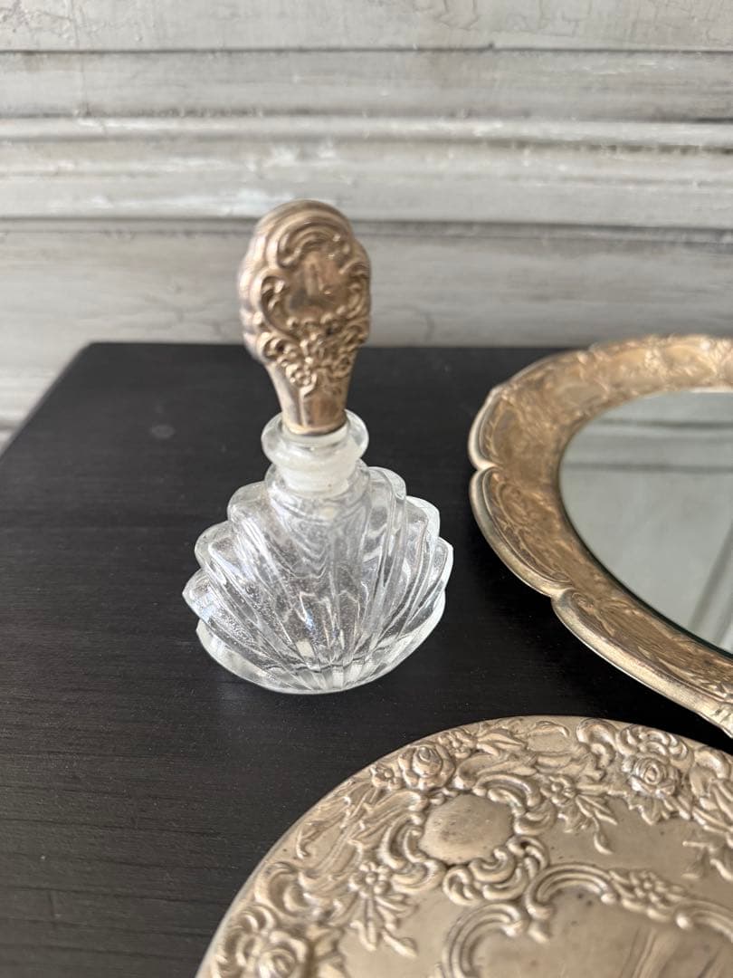 アンティーク　シルバーのバニティ5点セット