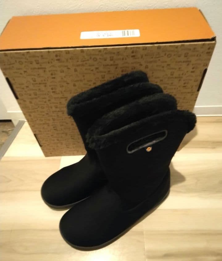 新品 BOGS 防水キルティングロングブーツ 24cm ブラック