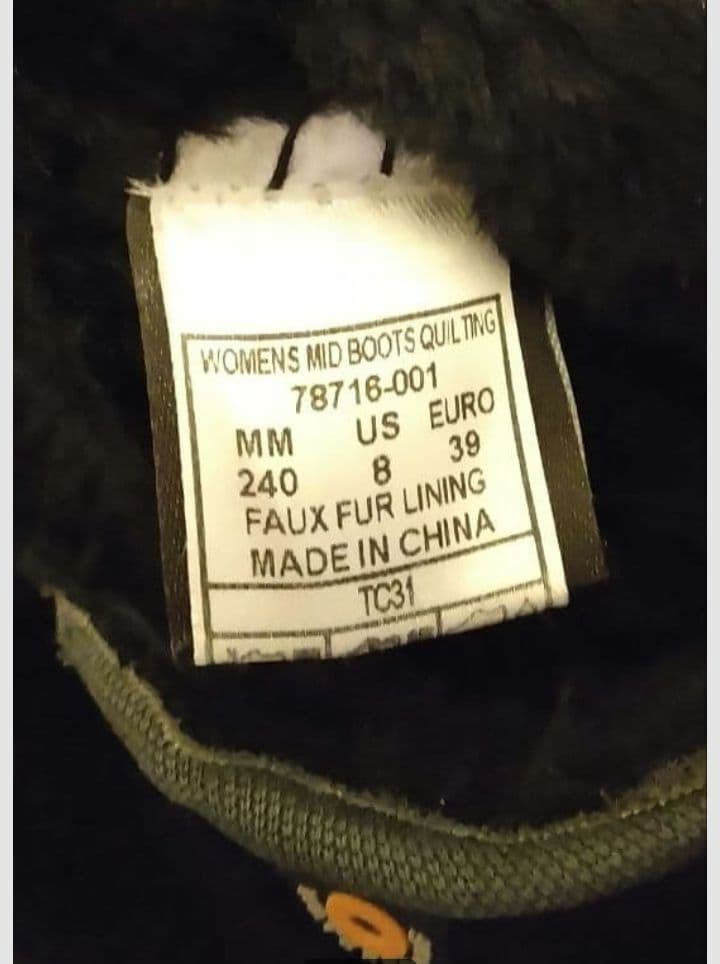 新品 BOGS 防水キルティングロングブーツ 24cm ブラック