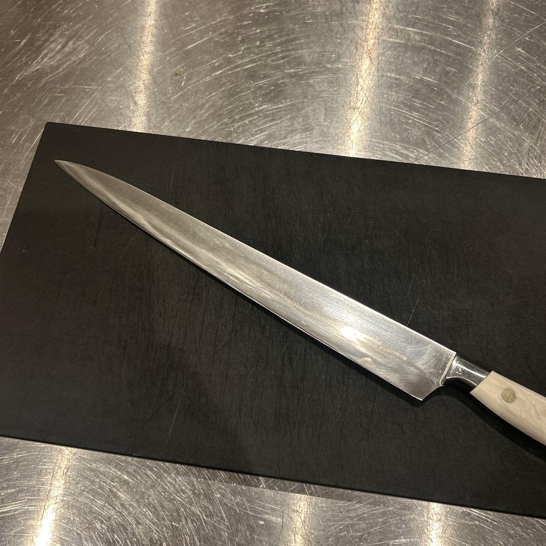 子の日スジ引き包丁白色ハンドル