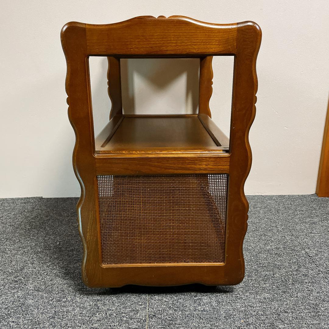 カリモク　木製ワゴン　キッチンワゴン　アンティーク　ヴィンテージ