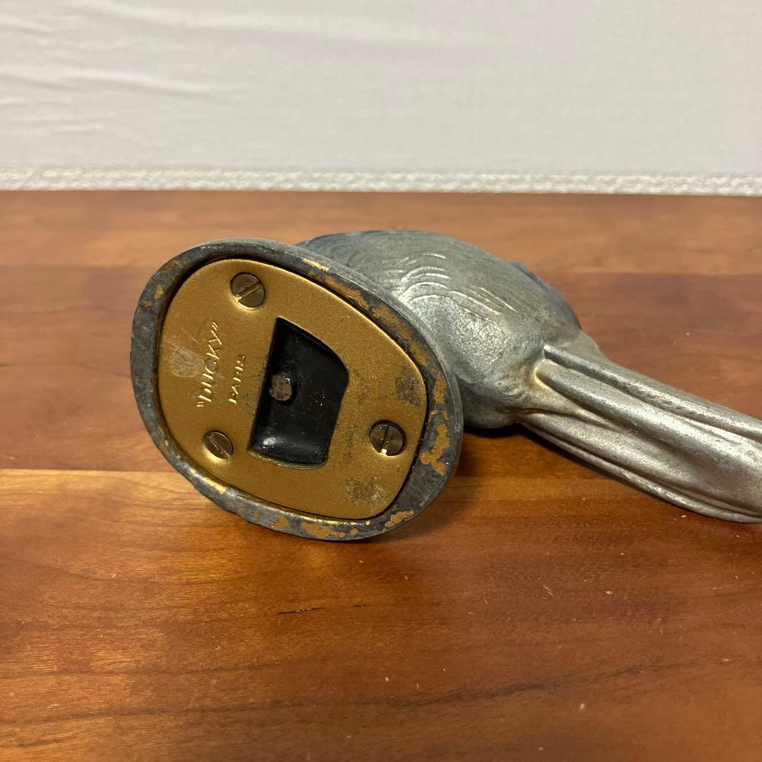 フランス製 鴨の置物 金属製 栓抜き