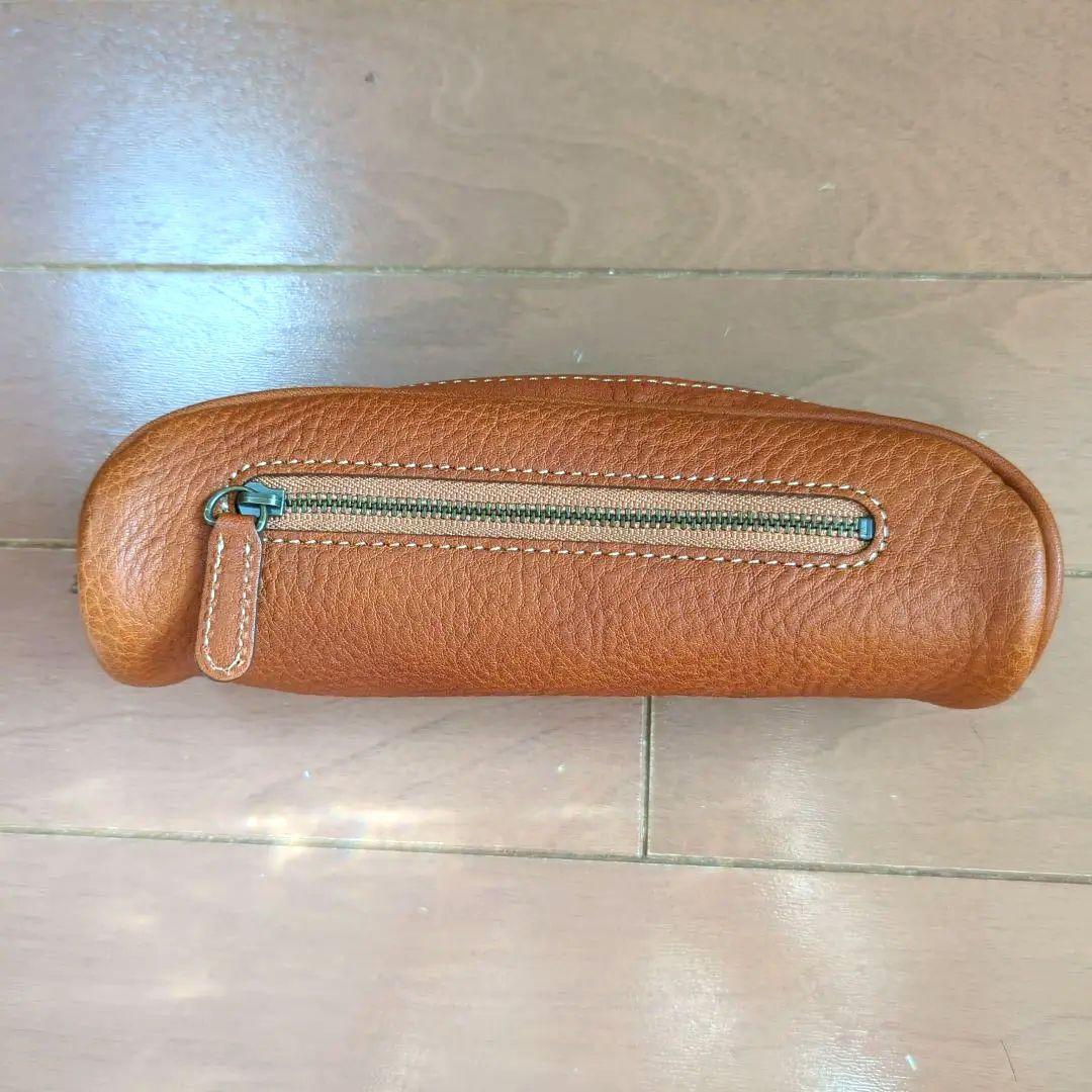 土屋鞄　レザー　ペンケース　トーンオイルヌメ　革　ブラウン　茶色　筆箱