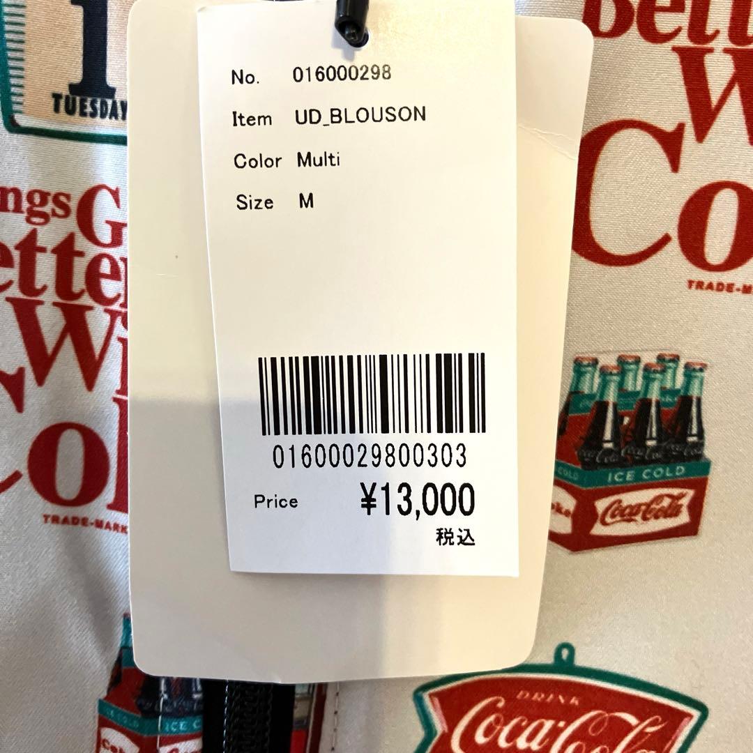 タイムセール　コカコーラ　グラニフブルゾンジャケット黒コーラ柄リバーシブル