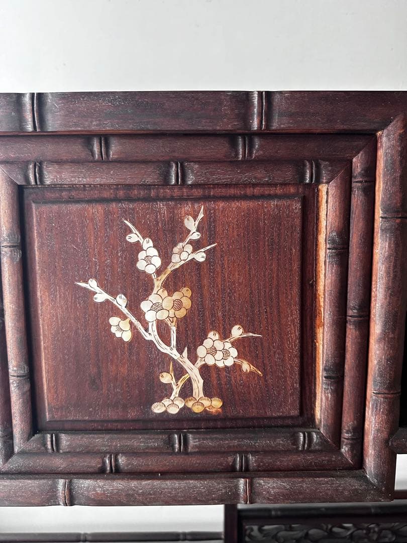 アンティーク　飾り棚　蒔絵　螺鈿