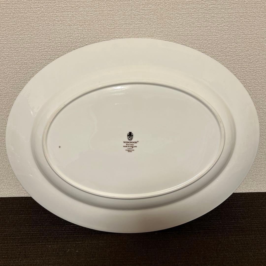 ウェッジウッド　フロレンティーン　コバルト　オーバルプレート　ディナープレート