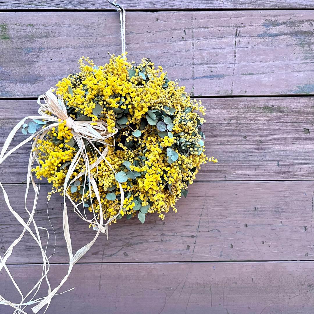 ミモザリース　ミモザユーカリリース　ミモザ　ユーカリ