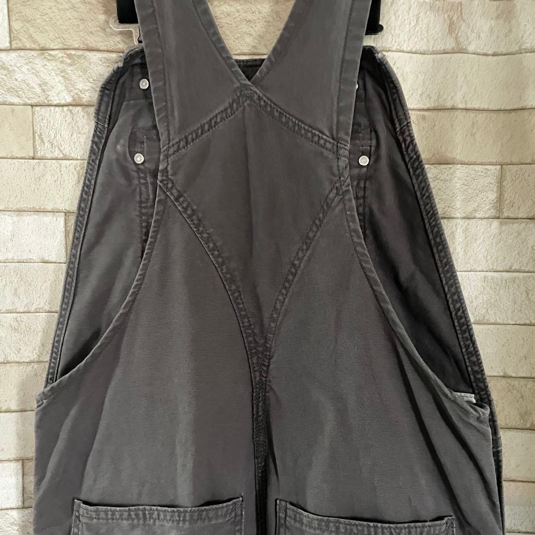 カーハート オーバーオール ダブルニー 刺繍 グレー 32×34