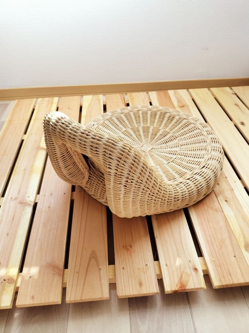 ラタン 座椅子 籐 クラフト 和室 座いす アジアン リゾート 2個セット ペア