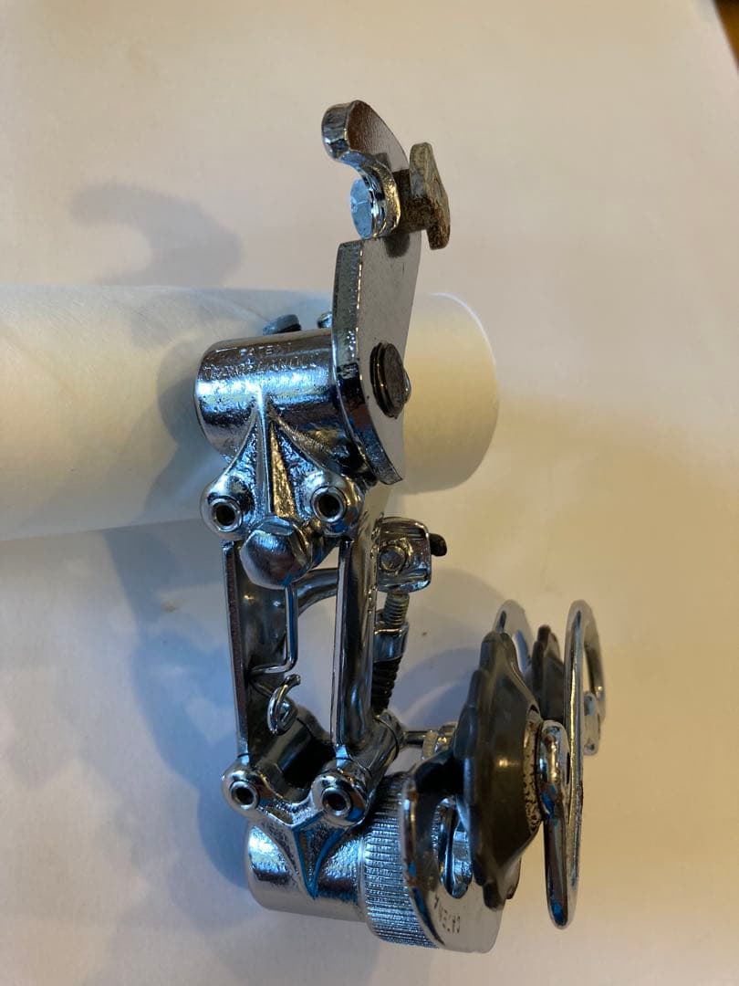 ビンテージ　カンパニョーロ　レコード　鉄　リアディレイラー シルバー