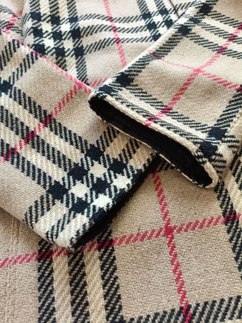 美品　 バーバリーロンドン　ノバチェック　リバーシブル　ジャケット コート　毛