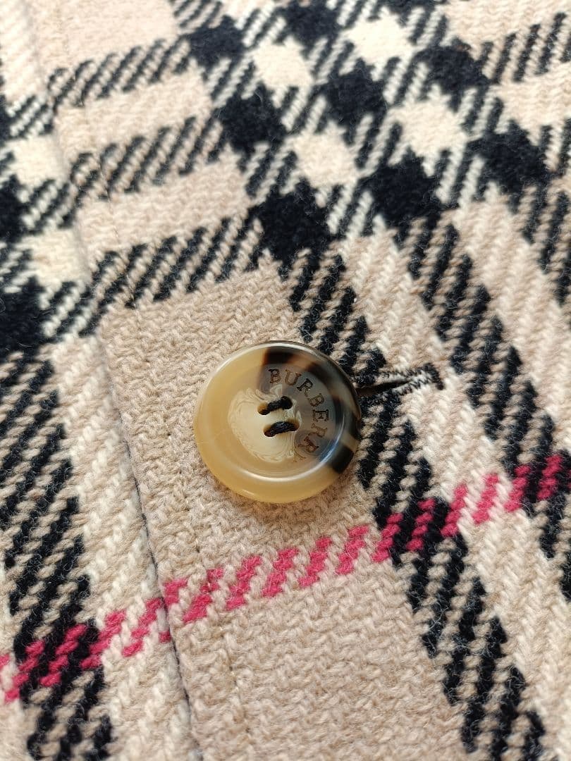 美品　 バーバリーロンドン　ノバチェック　リバーシブル　ジャケット コート　毛