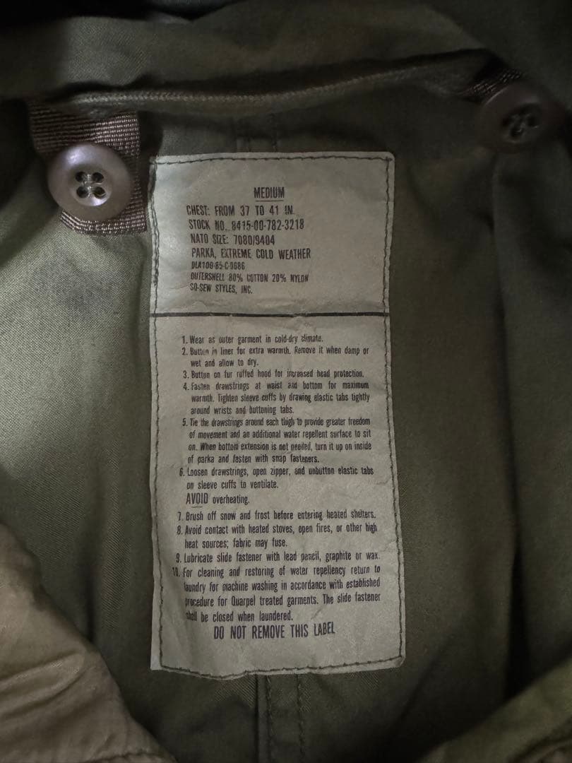 M-65 US ARMY フィールドパーカー　ミリタリー