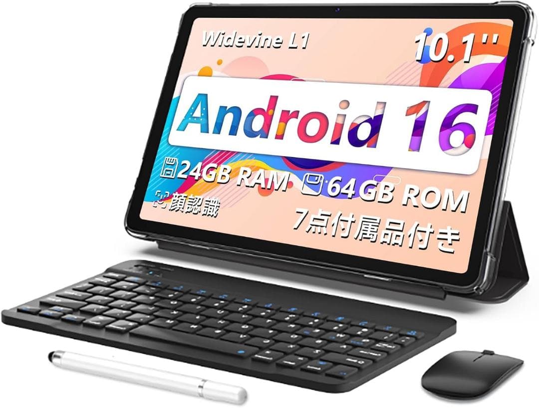 【最新Android16搭載】10.1インチ タブレット A30 セット新品