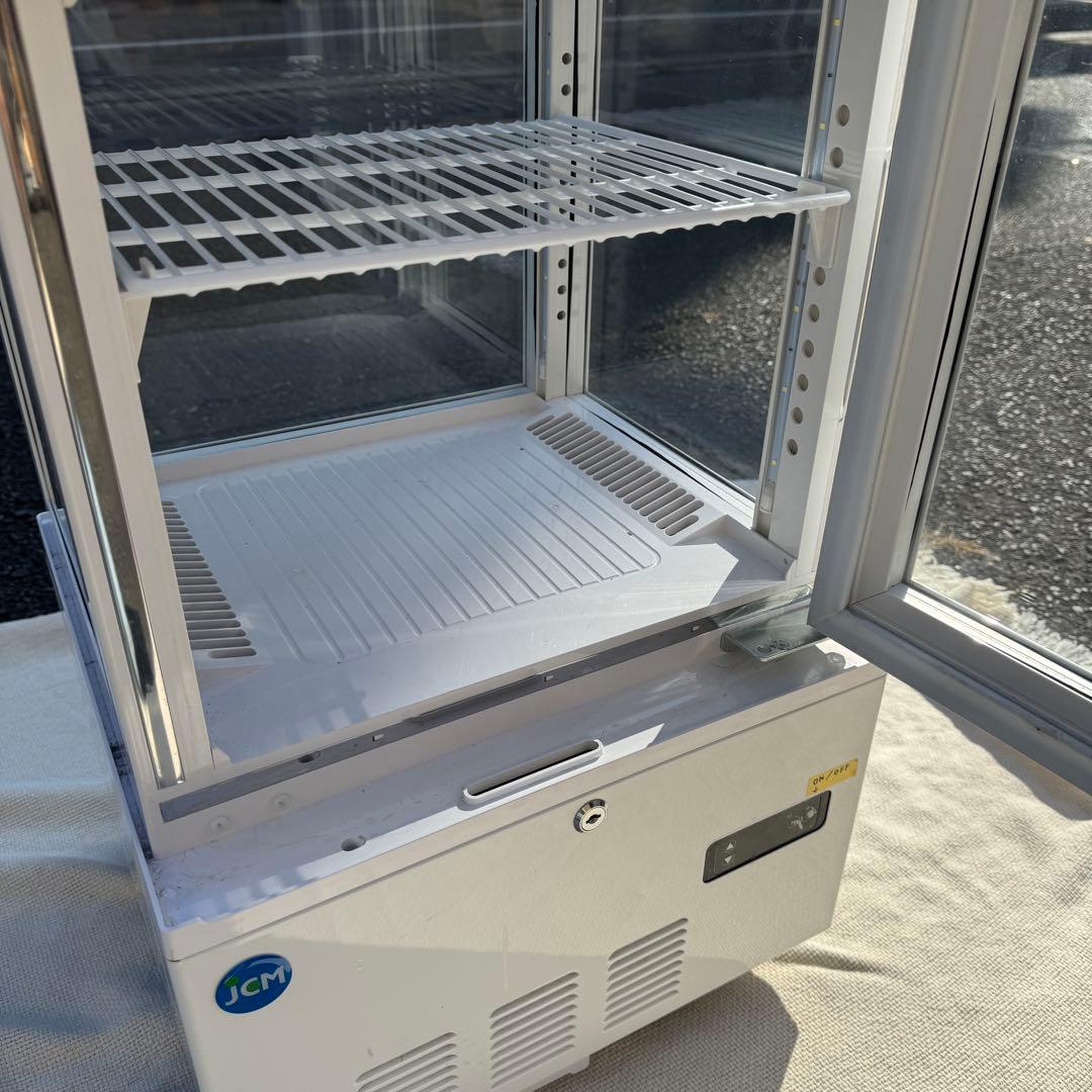 【美品】冷蔵ショーケース 卓上冷蔵庫 4面ガラスJCM