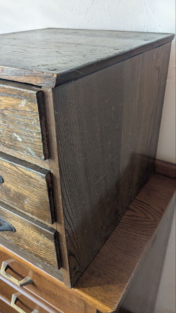 アンティーク　木製3段引き出し 箪笥