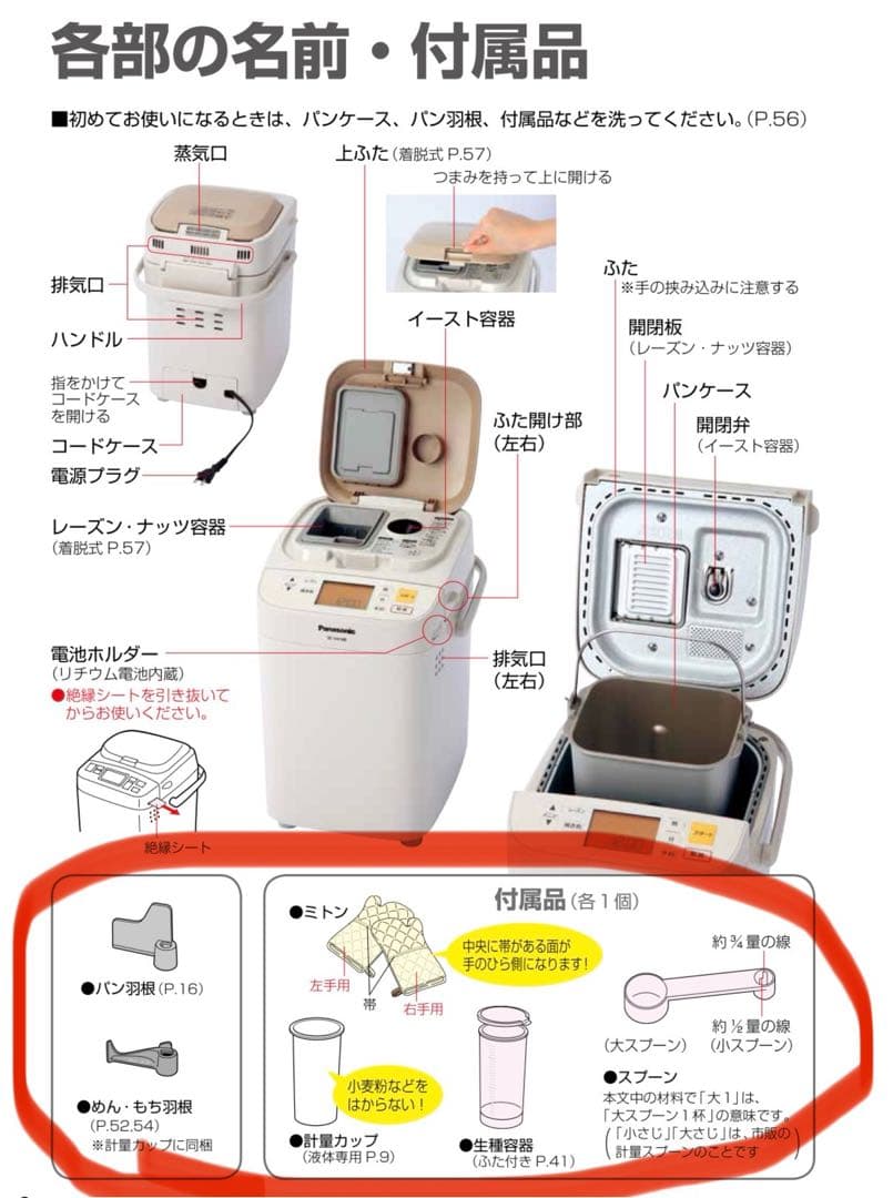 【未使用】Panasonic ホームベーカリー 1斤タイプ