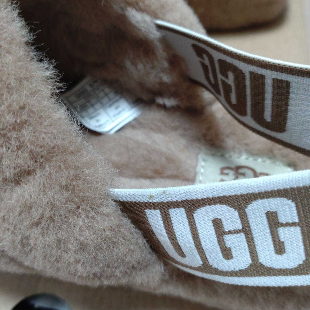 な*る様 ★新品★ UGG もこもこサンダル フラッフ 茶色 サイズ7 24cm