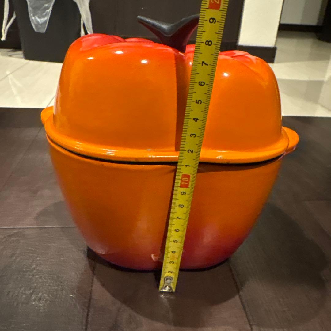 パプリカ型ホーロー鍋 オレンジ