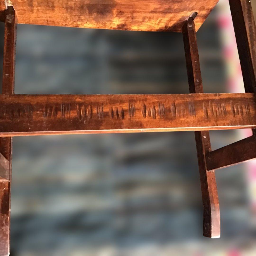 アンティーク軽井沢彫り　櫻 花台　家具　収納