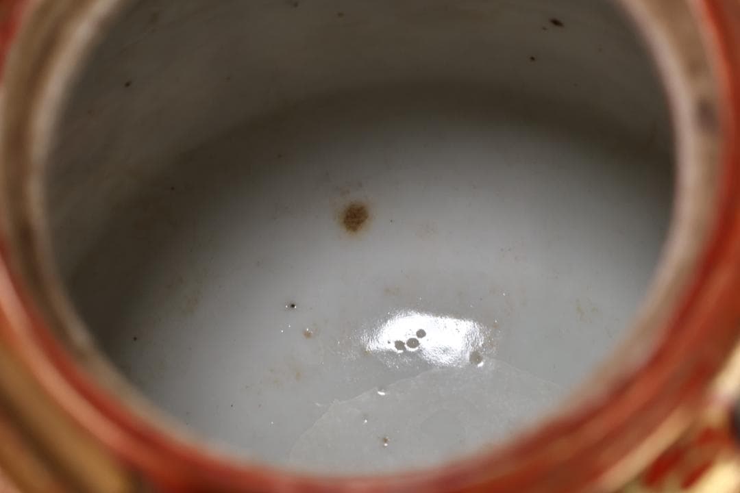 明治期　九谷造　赤絵　花鳥唐子図　注水　急須　重さ347ｇ　茶道具　煎茶道具