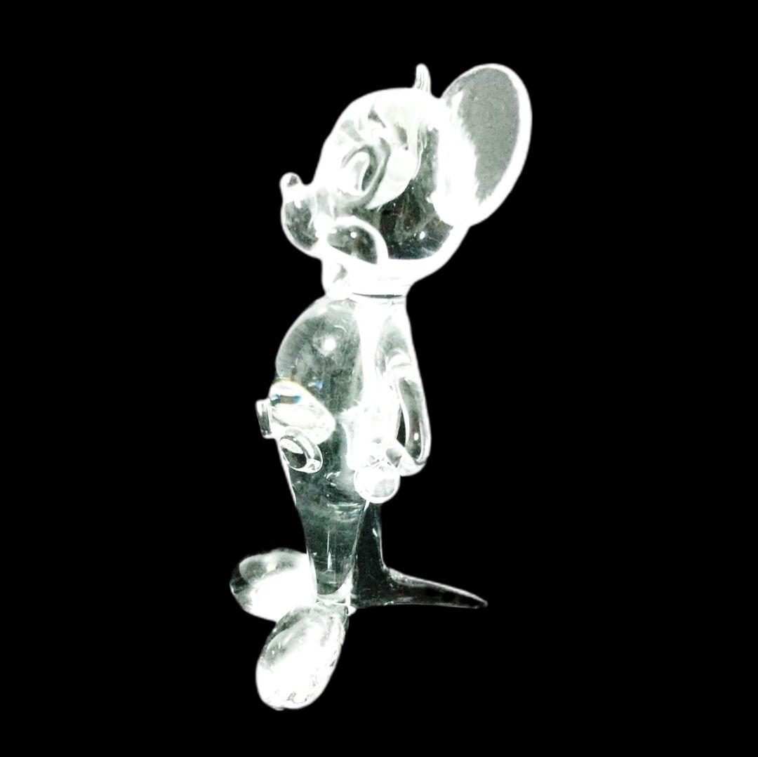 ミッキーマウス【Disney】ガラス製 置物 クリスタル インテリア