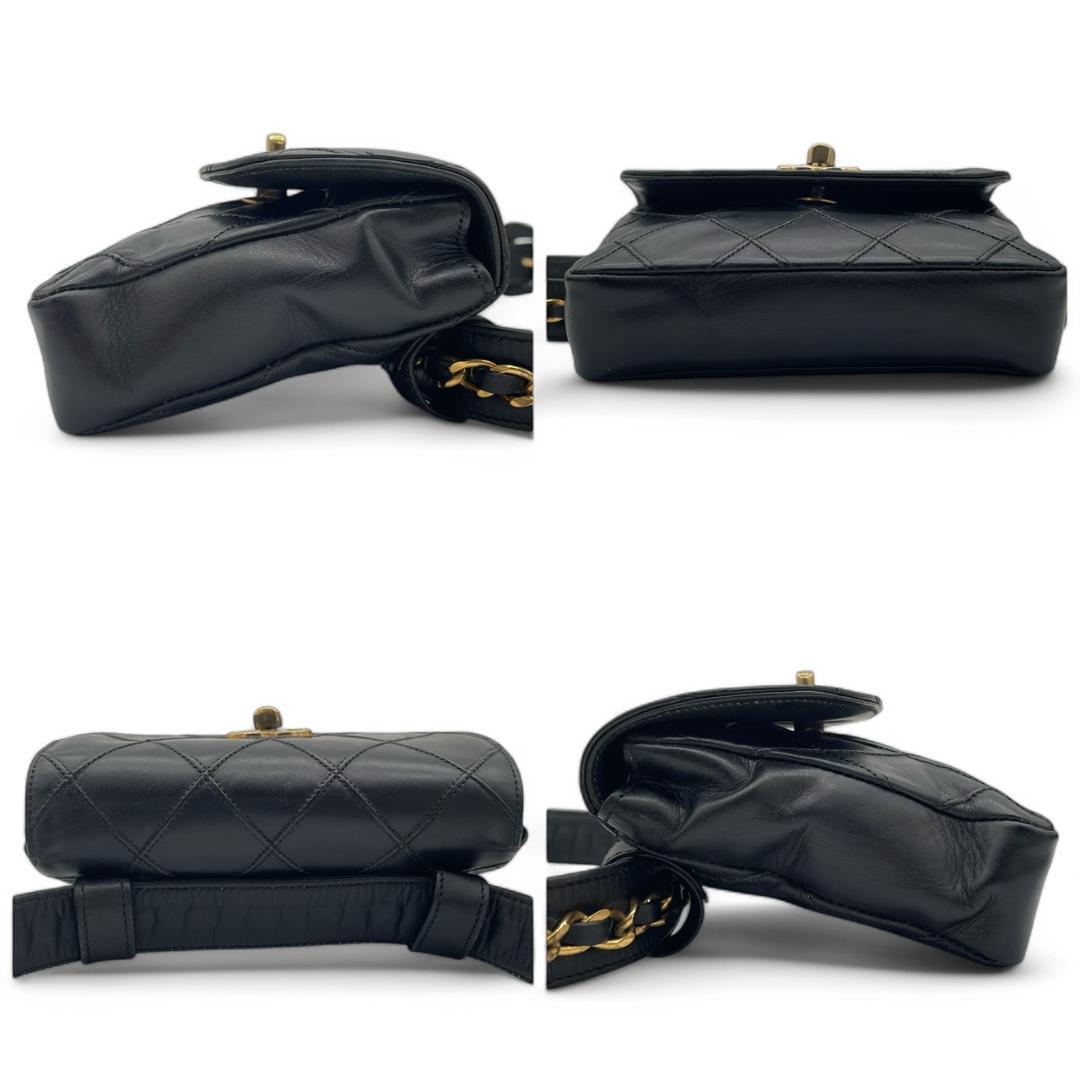 【超極美品】シャネル マトラッセ ビコローレ ラムスキン ウエストバッグ