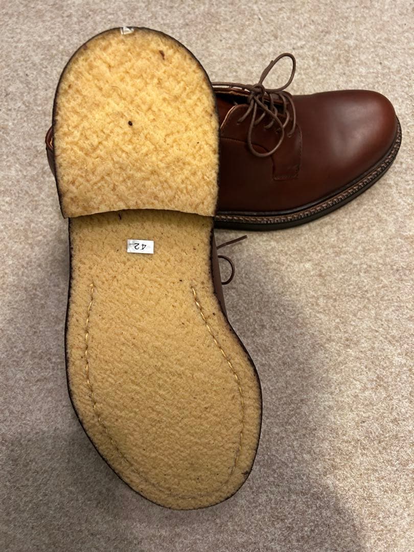 PADRONE新品未使用定価37,400円ダービープレーントゥクレープソール42