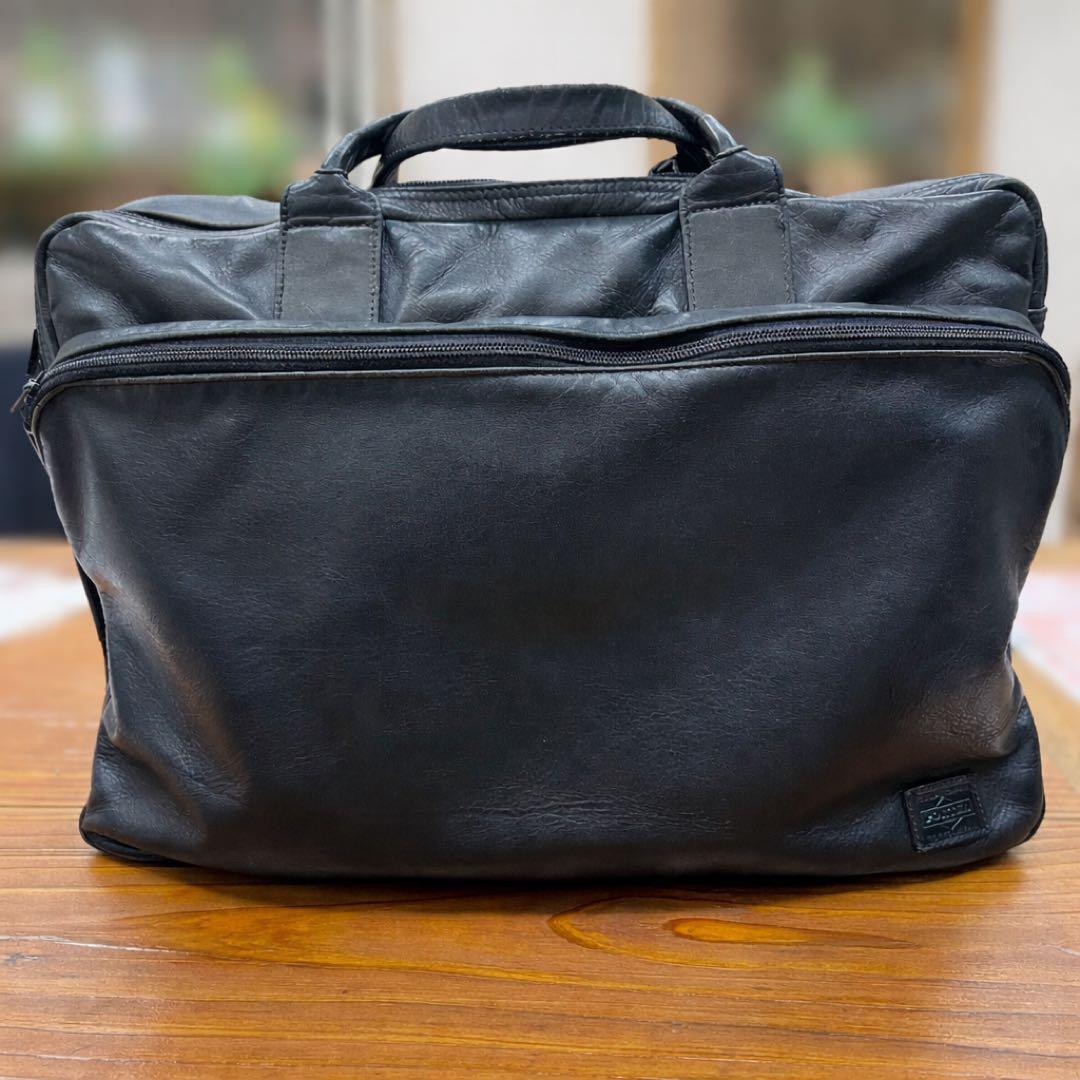 ⚫︎定価12万円‼️ PORTER BLACK 3WAY BRIEFCAS レザー