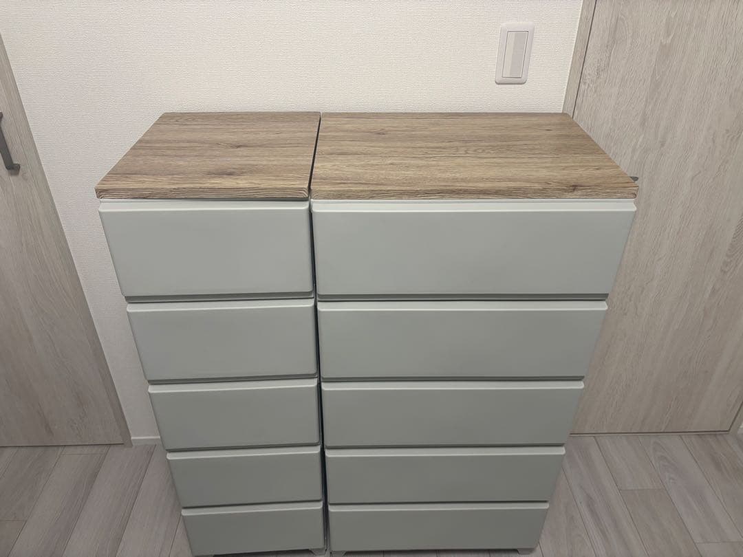 使用１年 チェスト2個セット 天板付き