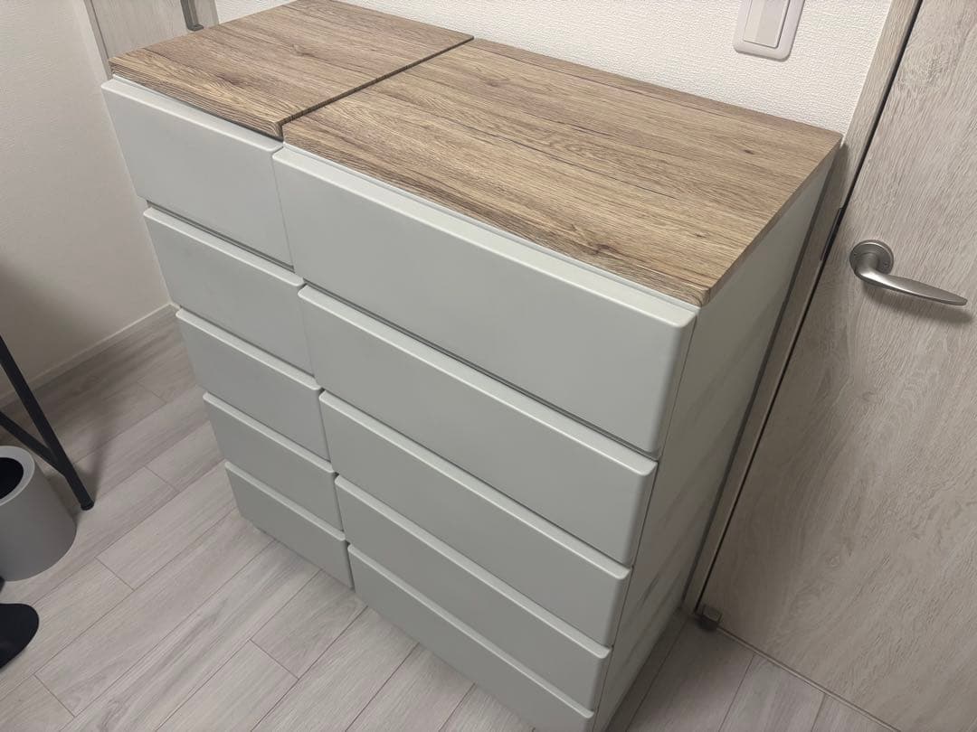 使用１年 チェスト2個セット 天板付き