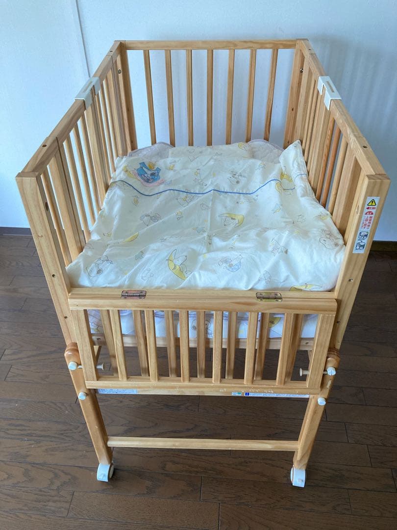 [のっちゃん]大和屋パタンIIミニベビーベット　＊布団あり　＊引き渡し可