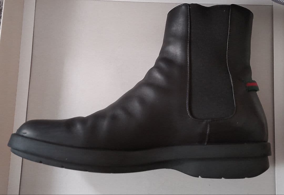 ✨グッチ　シェリーライン　サイドゴアブーツ　革靴　レザー　本革　ブラック　37