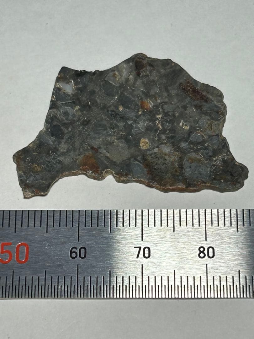 月　隕石　アドラー　013　スライス　2.632g　メルトブレシア　証明書付き