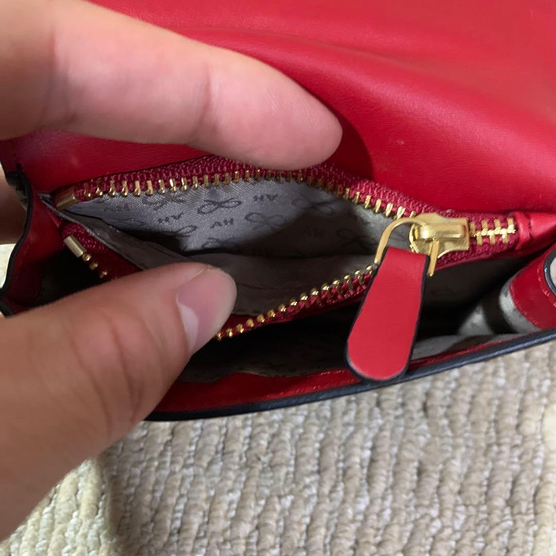 アニヤハインドマーチ　名刺入れ　小銭入れ　黒　レザー