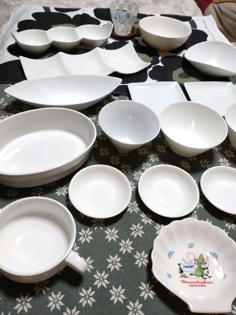 白 食器 19点■まとめ売り 未使用〜中古品 ■陶器 蚤の市 ヴィンテージ
