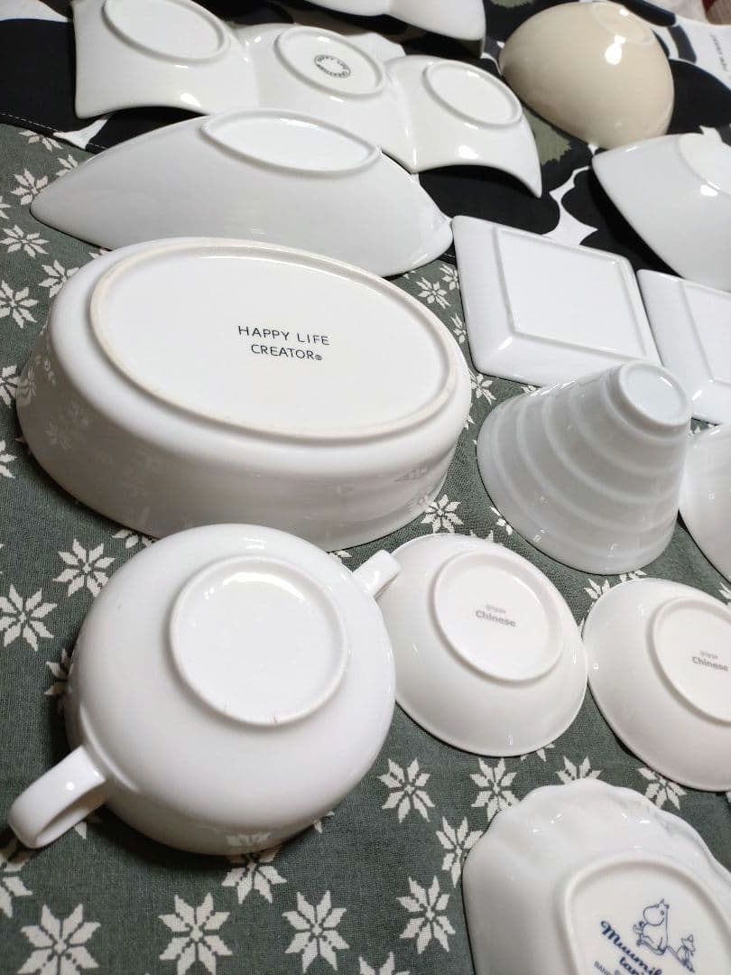 白 食器 19点■まとめ売り 未使用〜中古品 ■陶器 蚤の市 ヴィンテージ
